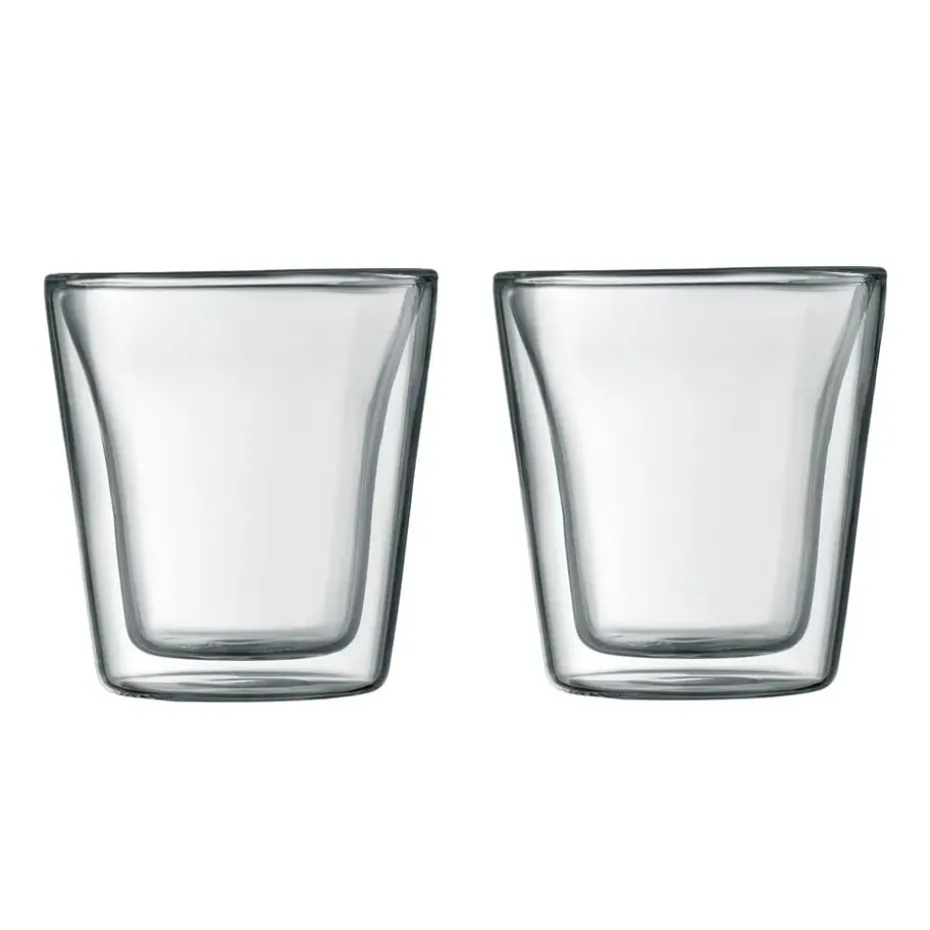 Canteen dubbelwandig glas 2-pack, 0.1 l