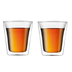 Canteen dubbelwandig glas 2-pack, 0.2 l