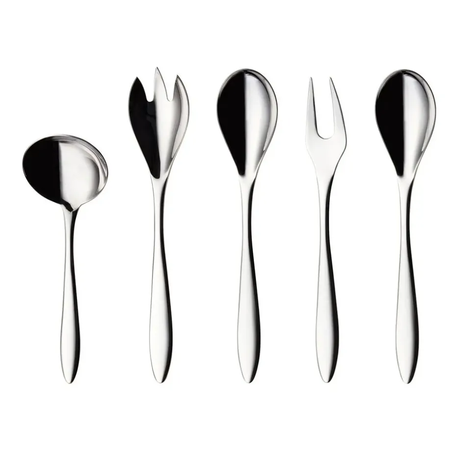 Carina serveerset 5-delig, Roestvrij staal