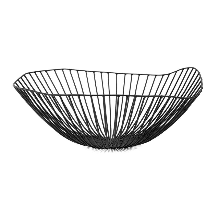 Cesira fruitschaal 39 cm, Zwart