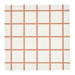 Check & Stripes papieren servet 33x33 cm 20-pack, Beige