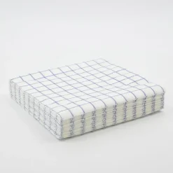 Check servetten 20x20 cm, Blauw