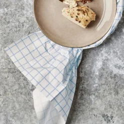 Check servetten 20x20 cm, Blauw