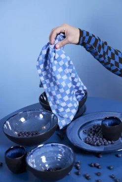 Checki stoffen servet 2-pack, Blauw