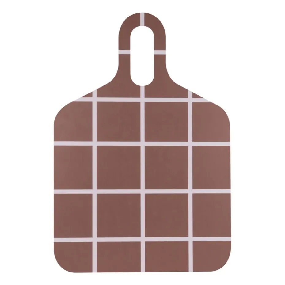 Checks & Stripes dienblad 30x44 cm, Brown-beige