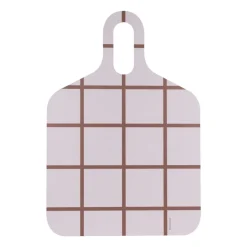 Checks & Stripes dienblad 30x44 cm, Brown-beige