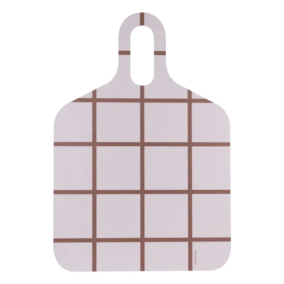 Checks & Stripes dienblad 30x44 cm, Brown-beige