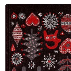 Christmas night tafelloper, zwart