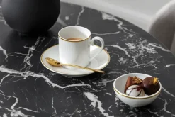 Château Septfontaines espressoschotel Ø12,5 cm, Wit-goud