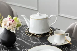 Château Septfontaines theepot 0,4 l, Wit-goud