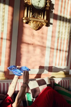 Cia schaal Ø30,5 cm, Multi blauw