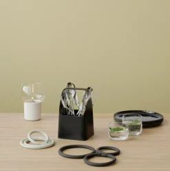 CIRCLES pannenonderzetter Ø13 cm, Zwart