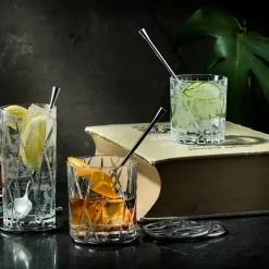 City glasonderzetter 4-pack, Roestvrij staal