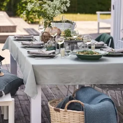 Clean linnen tafelkleed 145x350 cm , Dusty Green