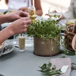 Clean linnen tafelkleed 145x350 cm , Dusty Green