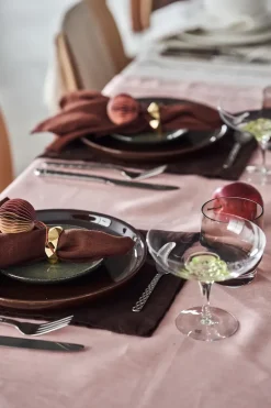 Clean linnen tafelkleed 145x350 cm , Dusty Rose