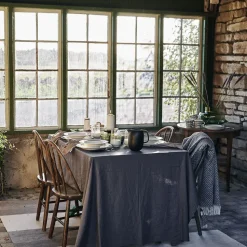 Clean linnen tafelkleed 145x350 cm , Charcoal