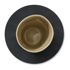 Cloud onderzetter (glazen) keerbaar circle 1 St., Zwart-bruin