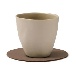 Cloud onderzetter (glazen) keerbaar circle 1 St., Zwart-bruin