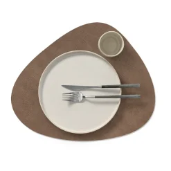 Cloud placemat keerbaar curve L 1 St., Black-brown