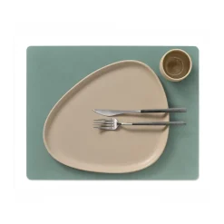 Cloud-Nupo placemat keerbaar square 1 St., antraciet-pastelgroen