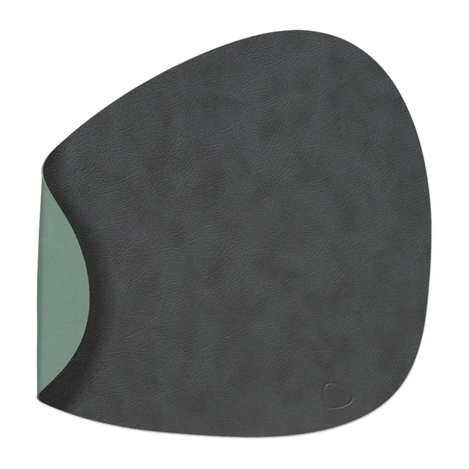 Cloud-Nupo placemat keerbaar curve L 1 St., antraciet-pastelgroen