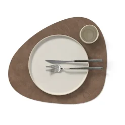 Cloud-Nupo placemat keerbaar curve L 1 St., Brown-sand