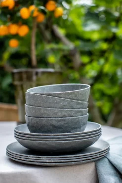 Club diepe schaal Ø22 cm 4-pack biocirk thermoplast, Nature ash grey