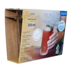 Club No. 19 drinkglas plastic 25 cl 2-pack, Kristalhelder