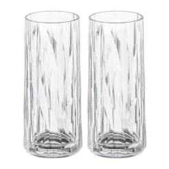 Club No. 3 longdrinkglazen kunststof 25 cl 2-pack, Kristalhelder