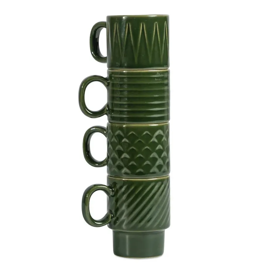 Coffee & More espressokop 4-pack, Groen