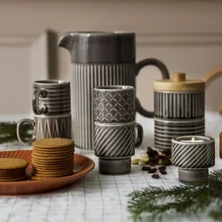 Coffee & More kleine kom 2-pack, Grijs