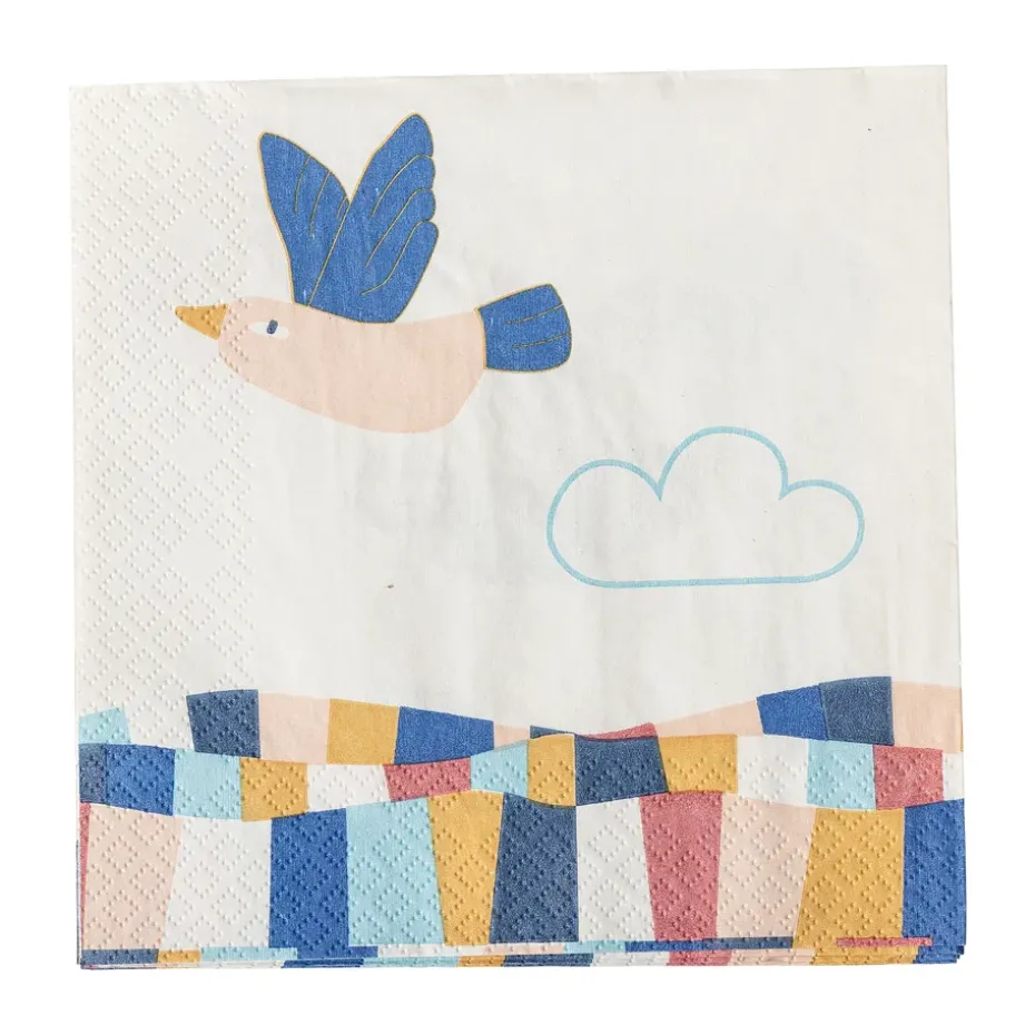 Colorine papieren servet 20-pack, Natuur