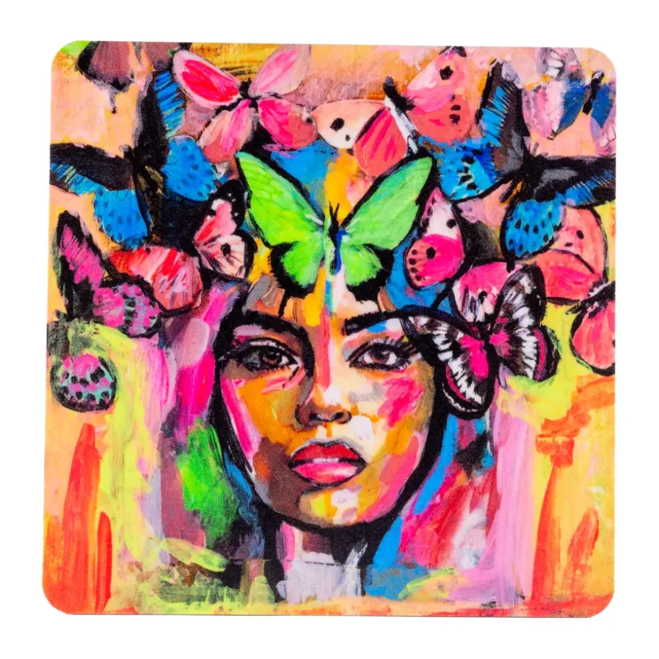 Coming back to life onderzetter 9x9 cm, Multi