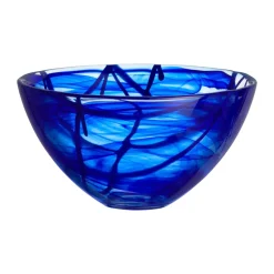 Contrast kom 230 mm, Blauw-blauw