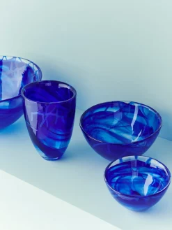 Contrast kom 160 mm, Blauw-blauw