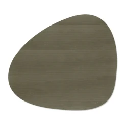 Corduroy placemat curve L, Army Green