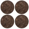 Cork glasonderzetters 4-pack, Smoked