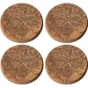 Cork glasonderzetters 4-pack, Natural