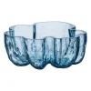 Crackle kom 10,5 cm, Circulair glas (Blauw)
