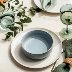 Crafted cotton bord Ø26 cm, White