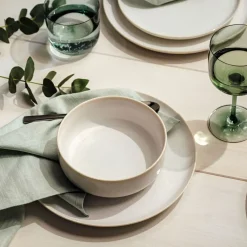 Crafted cotton kom Ø16 cm, White