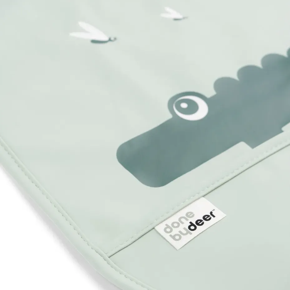 Croco slabbetje met klittenband 2-pack, Green