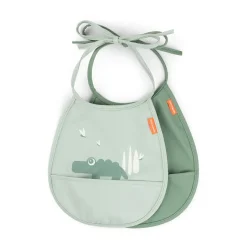 Croco Tiny slabbetje 2-pack, Green