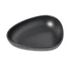 Curve Stoneware diep bord 19x22 cm, Black