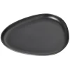 Curve Stoneware serveerschaal 30x35 cm, Black