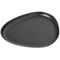 Curve Stoneware serveerschaal 30x35 cm, Black