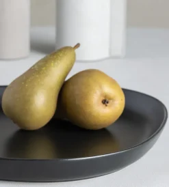 Curve Stoneware serveerschaal 30x35 cm, Black