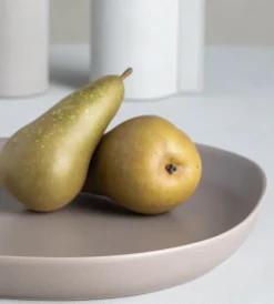 Curve Stoneware serveerschaal 30x35 cm, Warm grey