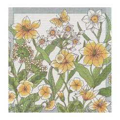 Daffodil stoffen servet 35x35 cm, Geel